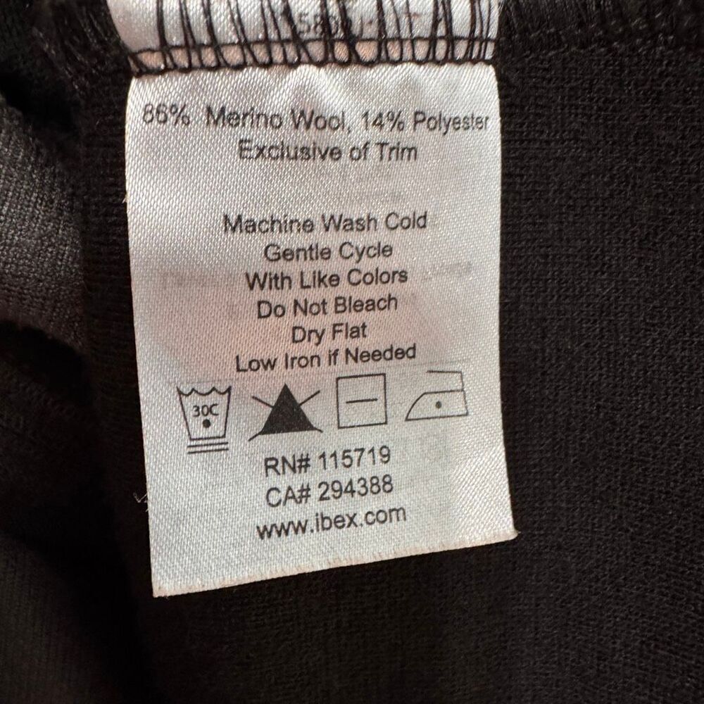Ibex Backbay Merino Wool Jacket women’s size large in black - Picture 6 of 7